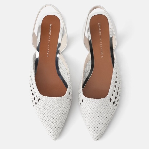 Zara Shoes - NWT Zara Woven Sling Back Flats Size US 9